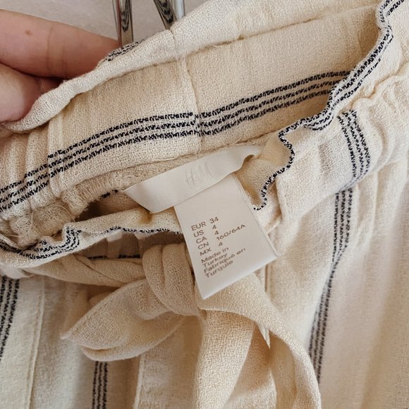 H&M Paper Bag Style Linen Pants - Picture 2 of 4